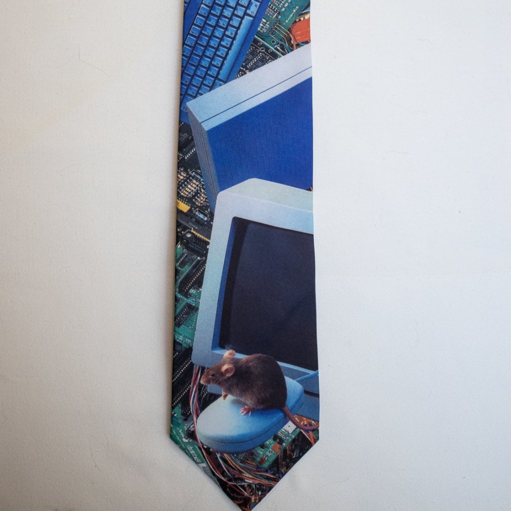 Vintage Ralph Marlin Computer Images Men's tie